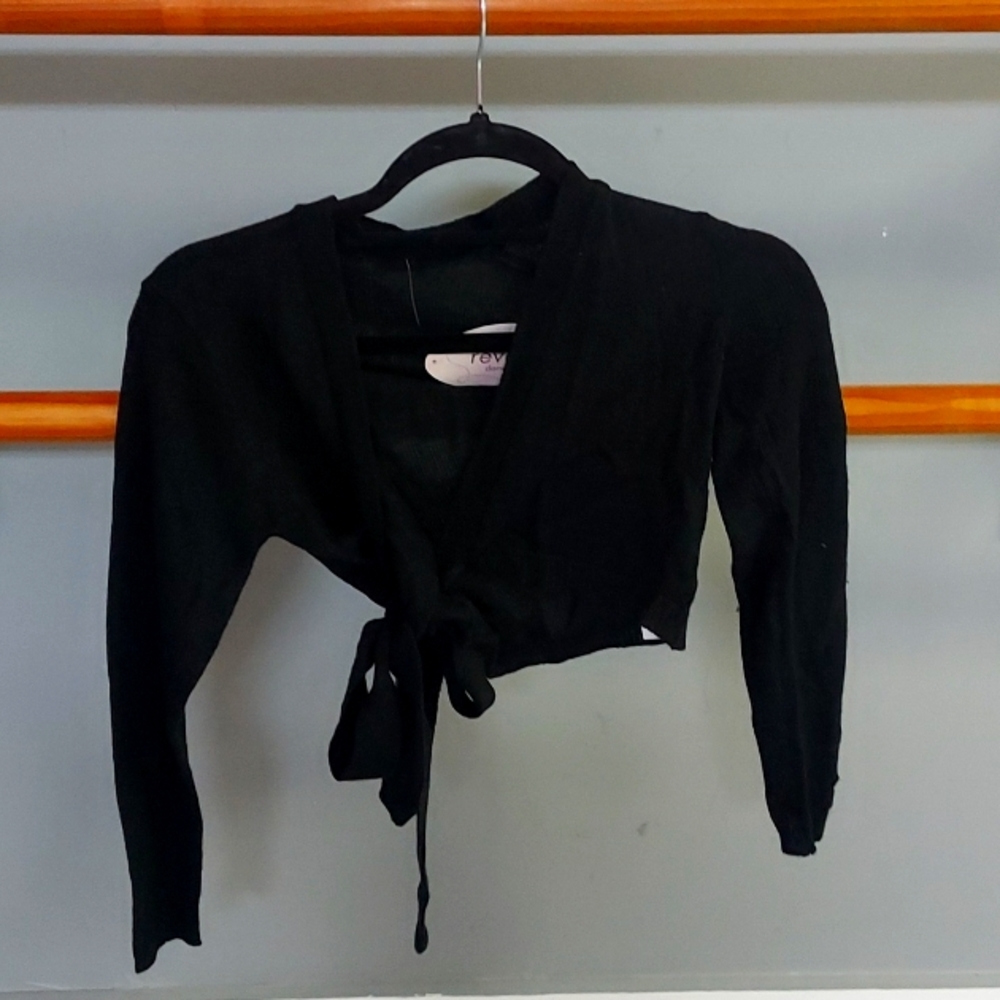 Dance black wrap sweater made by Revolution Child size sm/med